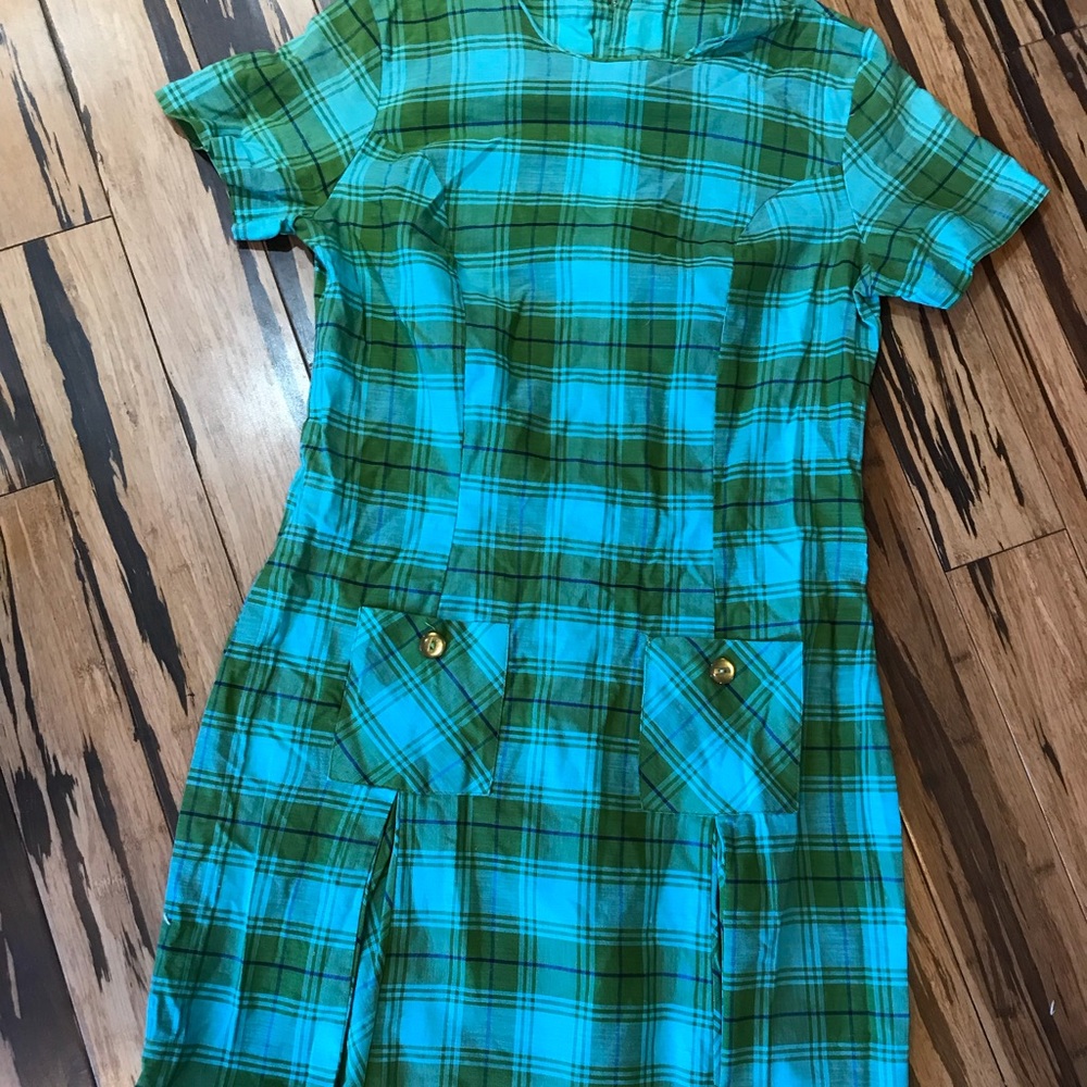 Vintage 1960s Plaid Dress